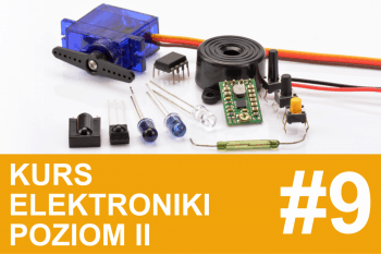 Kurs elektroniki II – #9 – czujnik przeszkód, sterownik serwa